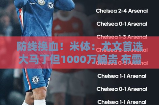 防线换血!米体:尤文首选大马丁但1000万偏贵 布雷默4000万才卖 防线换血!米体:尤文首选大马丁但1000万偏贵 布雷默4000万才卖